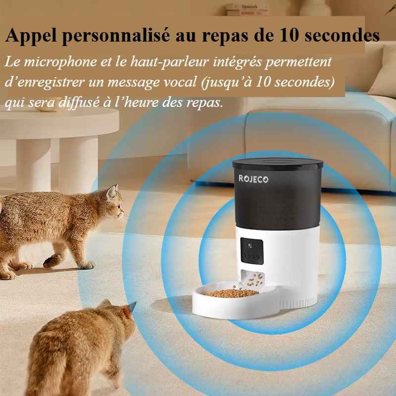 Distributeur Automatique de Croquettes 3L – WiFi, Programmable, Rechargeable