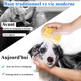 Brosse de Shampooing pour Chien et Chat - Peigne Massant Silicone Doux 80ml