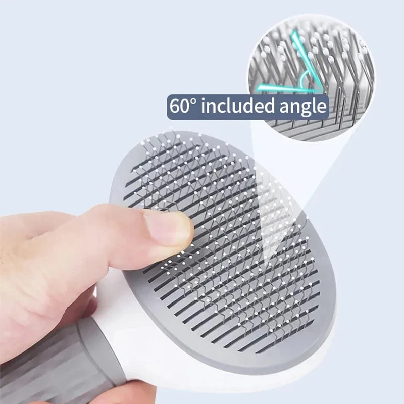 Brosse pour Chien et Chat - Peigne en Acier Inoxydable pour Poils Longs, Soins et Toilettage des Animaux